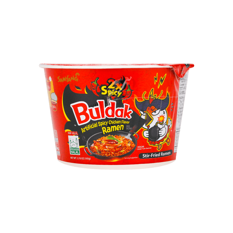 Samyang Buldak Korean 2x Spicy Hot Chicken Flavor Stir-Fried Ramen - Big Bowl 105g