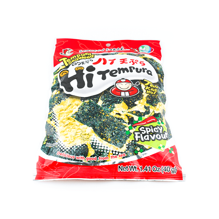 Tempura zeewier pittig