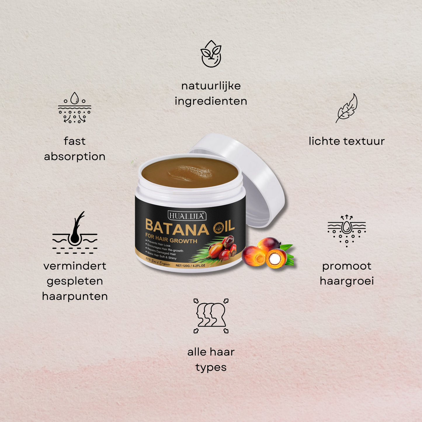 Original Organic Honduras Batana oil for Hair Growth  120g