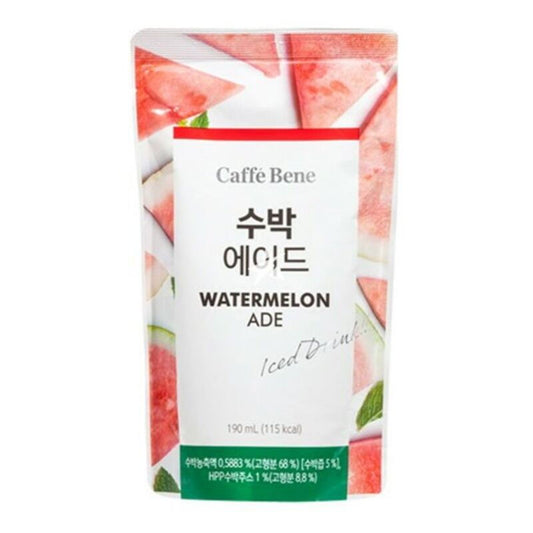 CAFFE BENE Watermeloen Ade Koreaans zakje drankje 190 ml