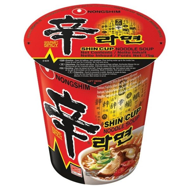 NongShim Instant Korean Noodles Shin in cup Hot 68 g
