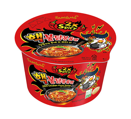 Samyang Buldak Korean 2x Spicy Hot Chicken Flavor Stir-Fried Ramen - Big Bowl 105g