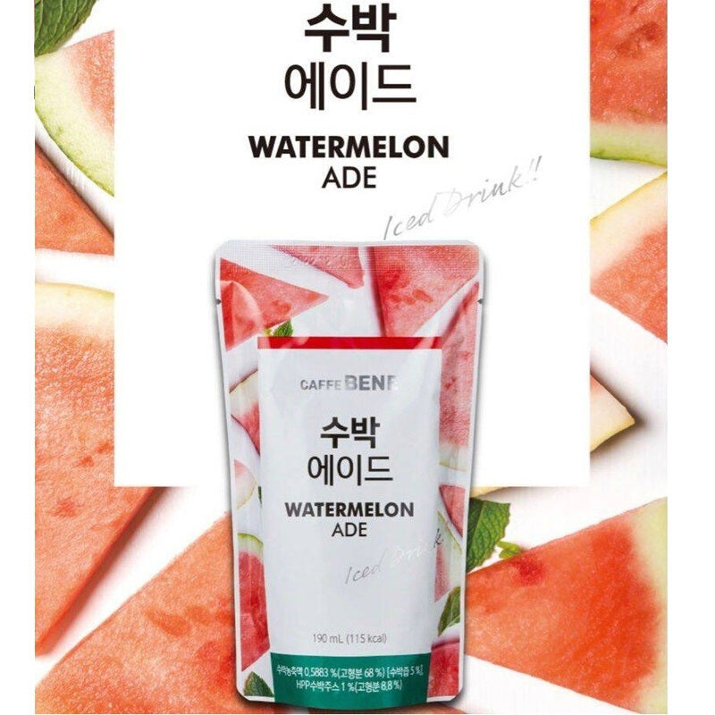 CAFFE BENE Watermelon Ade Korean Pouch Drink 190ml