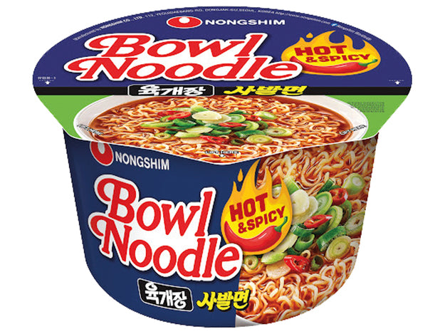 Nongshim Korean spicey noedels in kom