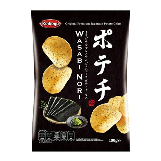 Koikeya Potato Chips Wasabi Nori 100g