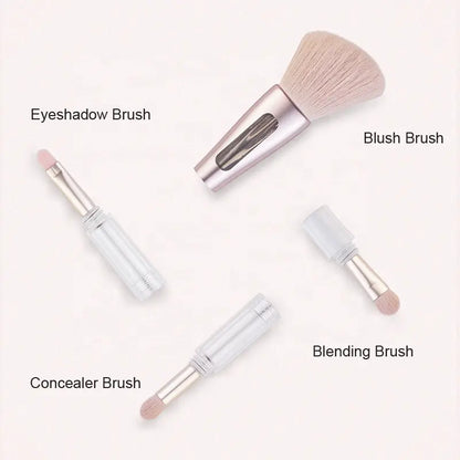 4-in-1 Makeup Brushes for Eyeshadow and Blush - Multifunctional Beauty Tool