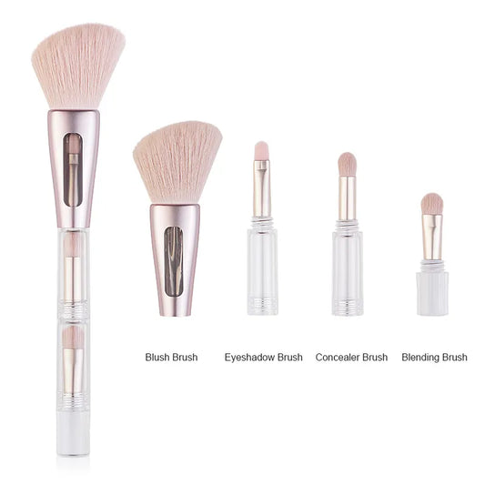 4-in-1 Makeup Brushes for Eyeshadow and Blush - Multifunctional Beauty Tool