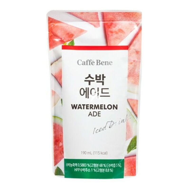 CAFFE BENE Watermelon Ade Korean Pouch Drink 190ml