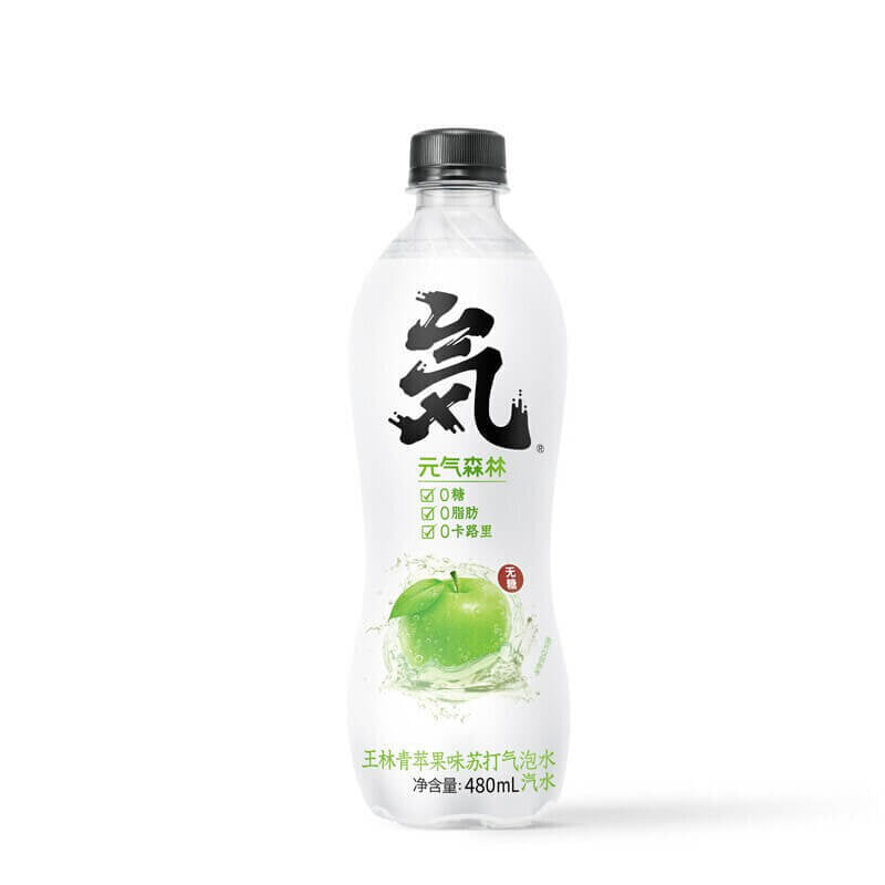 Genki Forest Soda Sparkling Water Green Apple Flavor