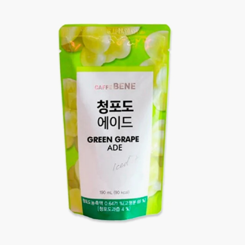 CAFFE BENE Green Grape Ade Pouch Drink 190ml