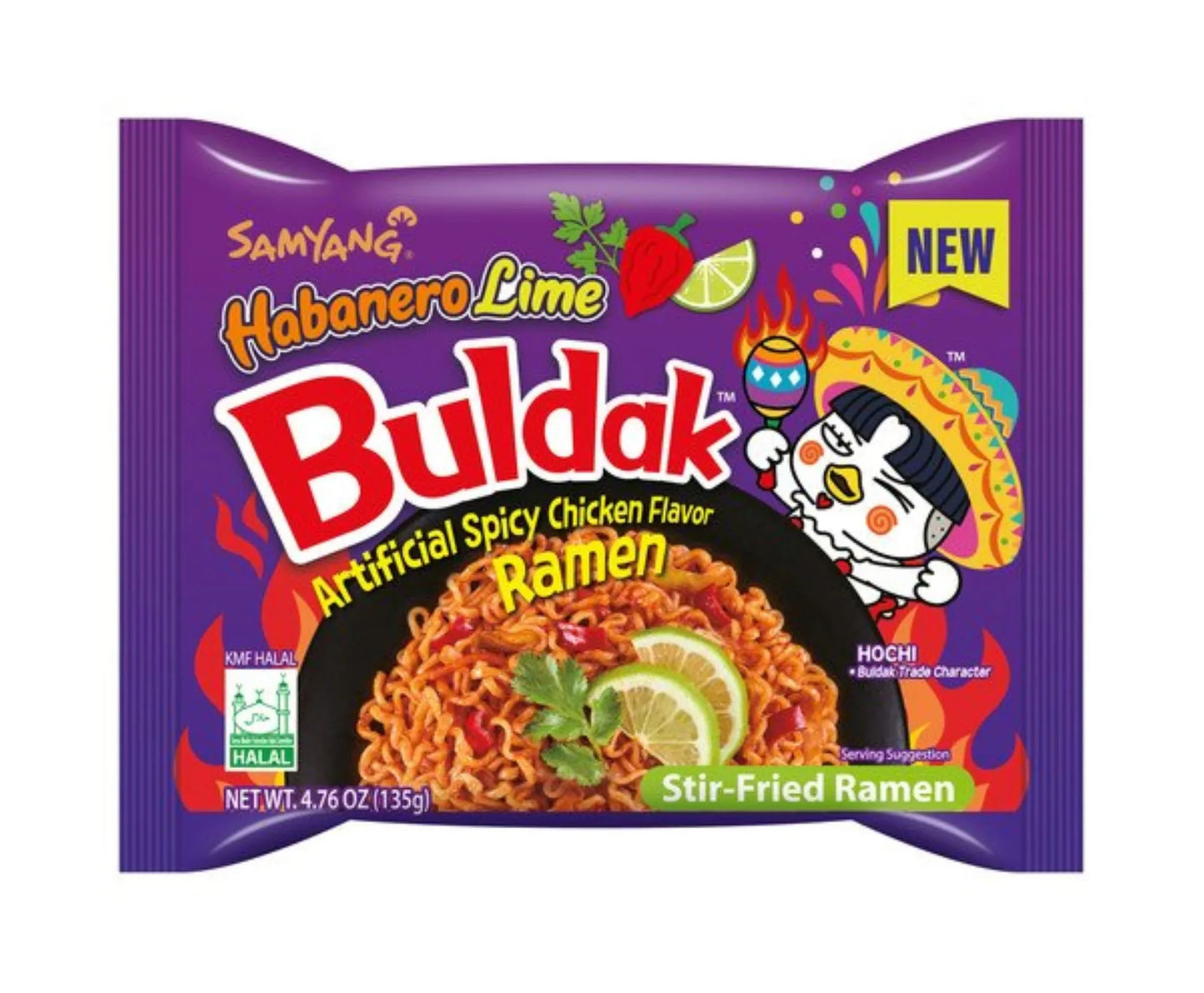 Koreaanse Samyang Buldak Ramen-noedels met Habanero Lime 